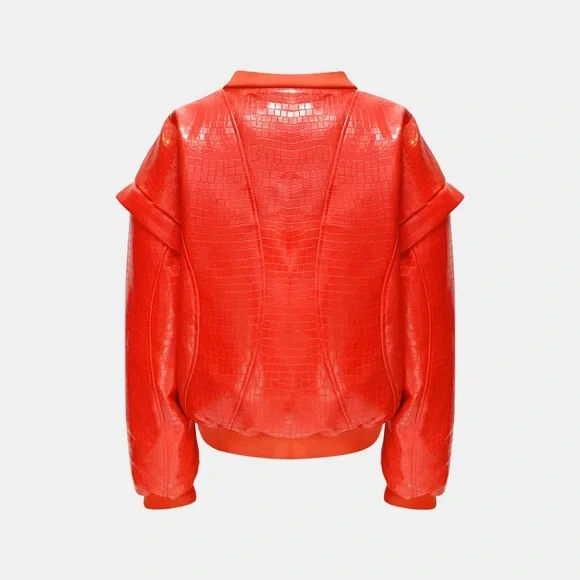 Scandi Brand OW Collection Croc Bomber Jacket - Picture 3 of 7